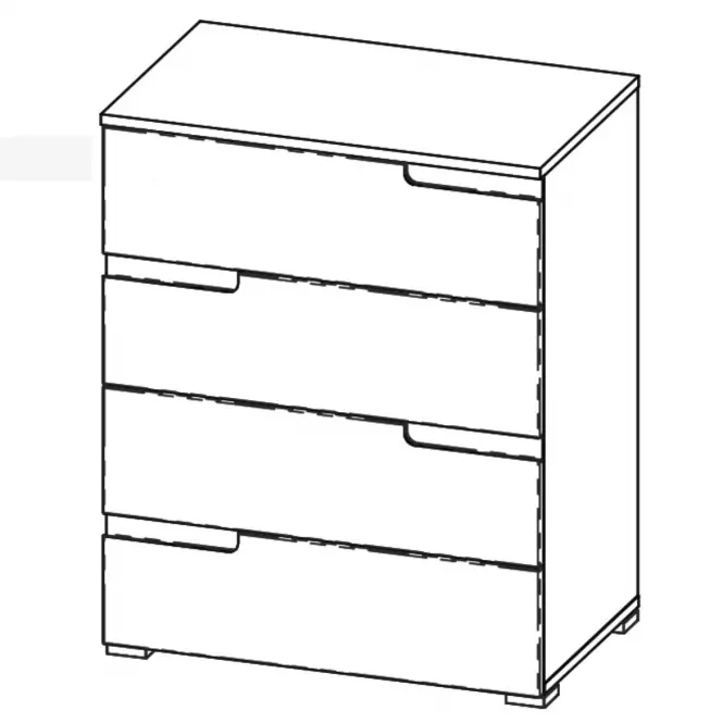 Komoda Selene 65 cm Bílá Mat/Bílá Lesk,2