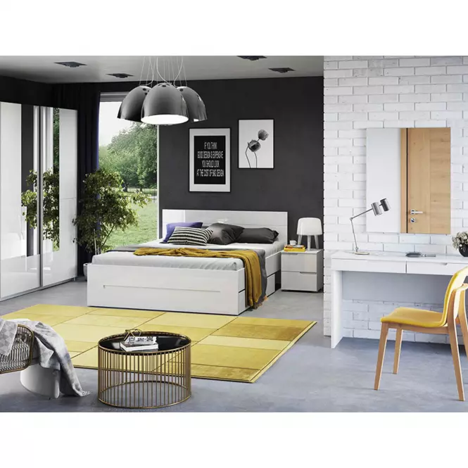 Komoda Selene 65 cm Bílá Mat/Bílá Lesk,6