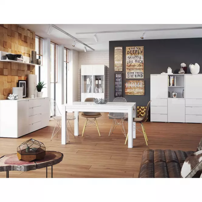 Regál Selene 50 cm Bílá Mat/Bílá Lesk,13