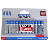 Alkalické baterie AAA LR03 36ks