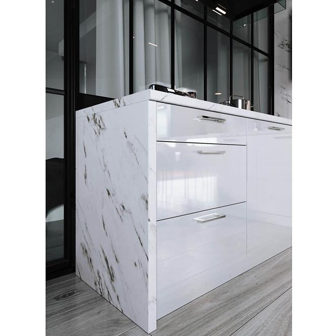 Kuchyňská linka Alvico 260cm Luxe Blanco Bez Pracovní Deskou
