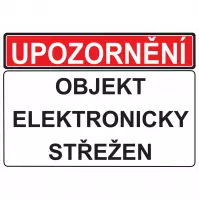 Objekt elektronicky strezen 210x148mm