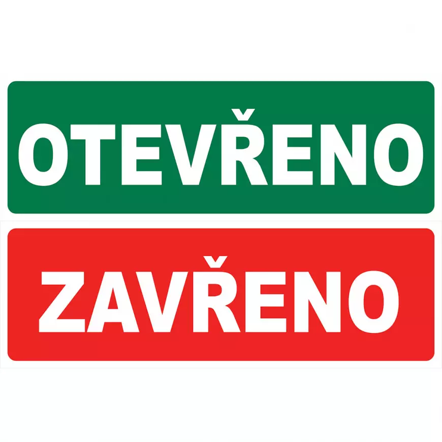 Plast 2 mm otevřeno - zavřeno