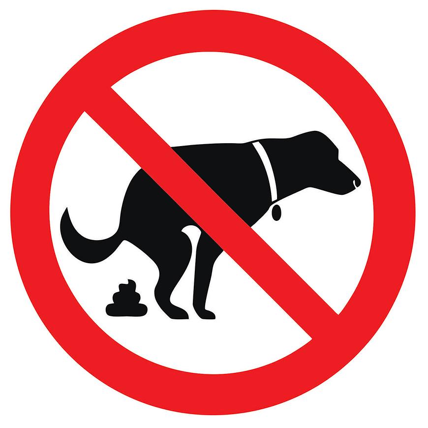 Levně Zákaz venceni psu – samolepka 92x 92 mm tl. 0.1 mm