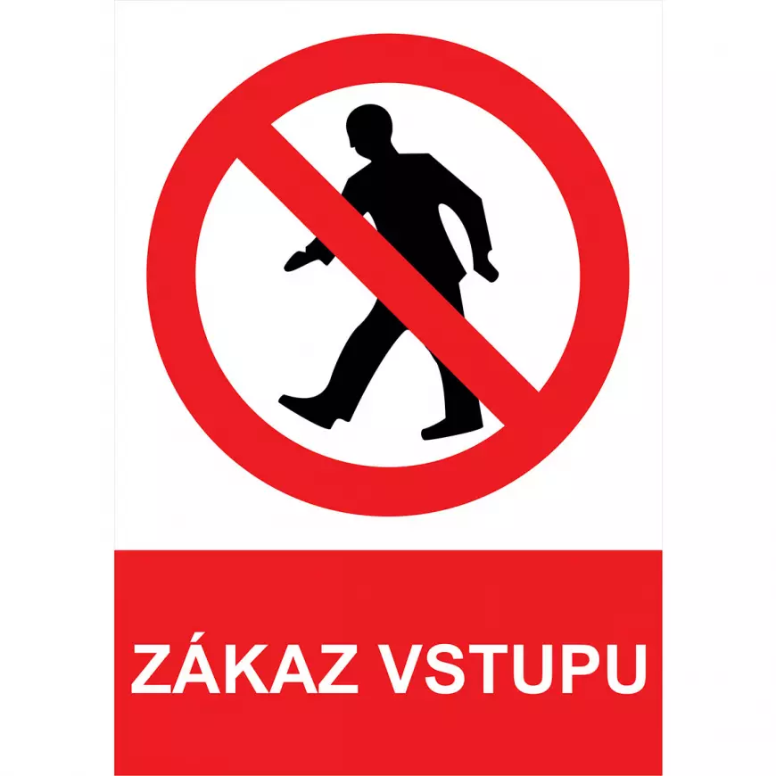 Zákaz vstupu A4, plast