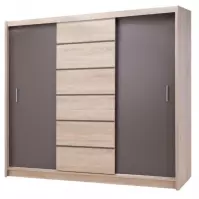 Skříň Sevilla 250cm Dub Sonoma/Lava