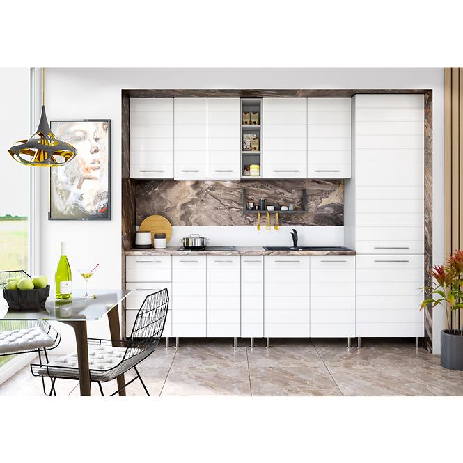 Kuchyňská skříňka Daria 60 cm, bílá/popelavě šedá, G60 2D,4
