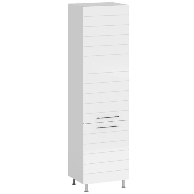 Kuchyňská skříňka Daria 60 cm, bílá/ popelavě šedá, 2D 60CM