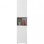 Regál Sigma 45cm Beton/Bílá/Dub