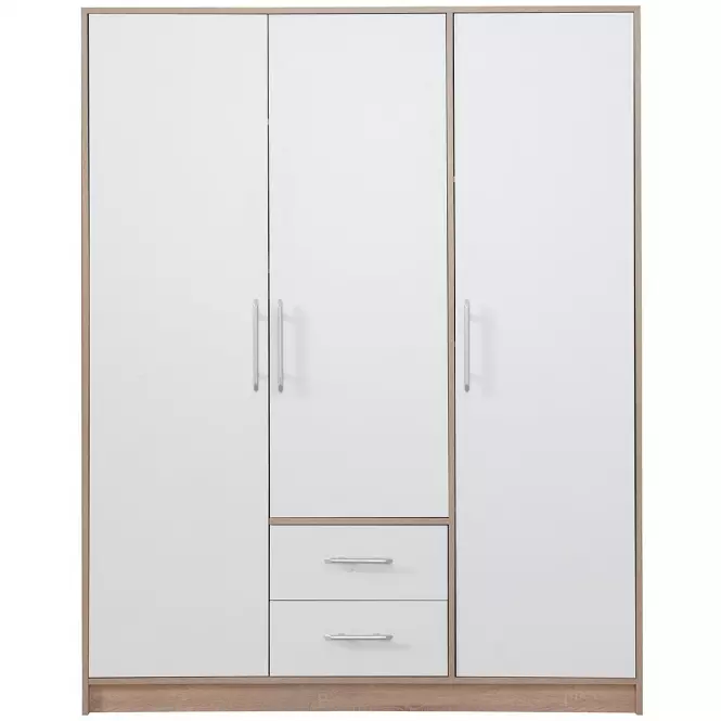 Šatní skříň Smart 150 cm Dub Sonoma/Bílá