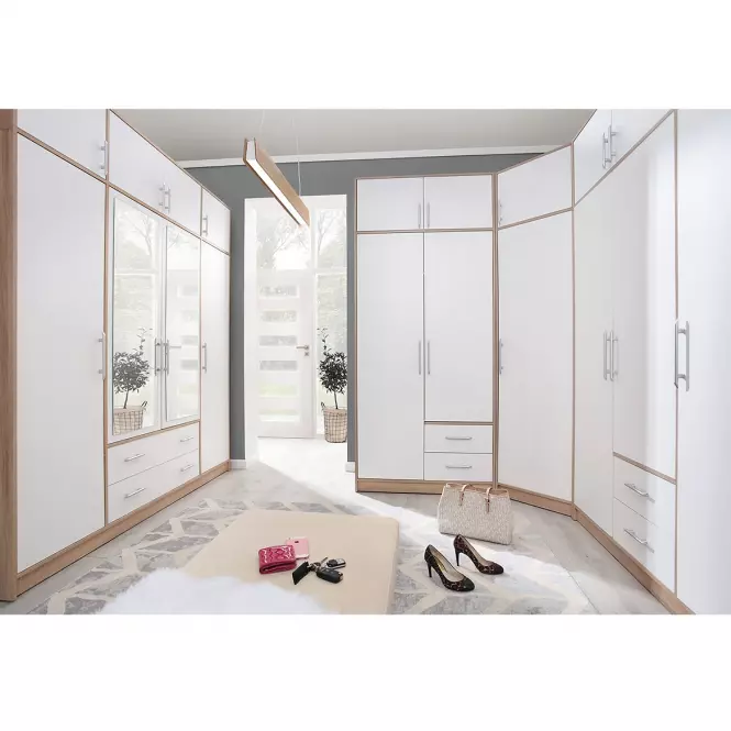 Šatní skříň Smart 150 cm Dub Sonoma/Bílá,5