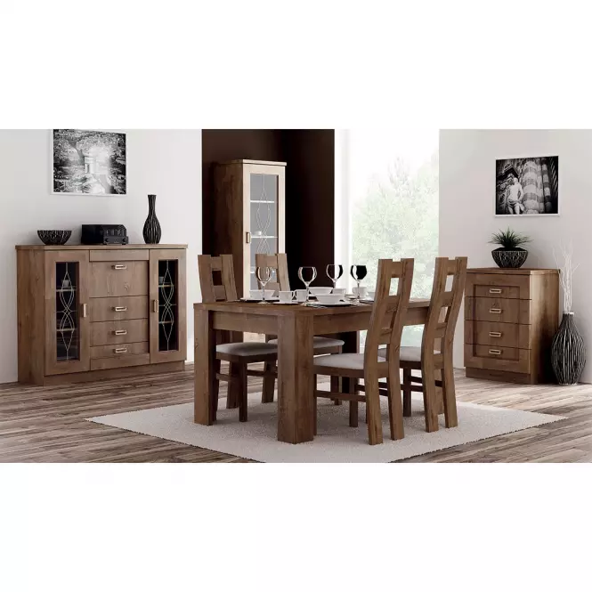 Stůl Velký Tadeusz 160x90+40 Dub Lefkas,3