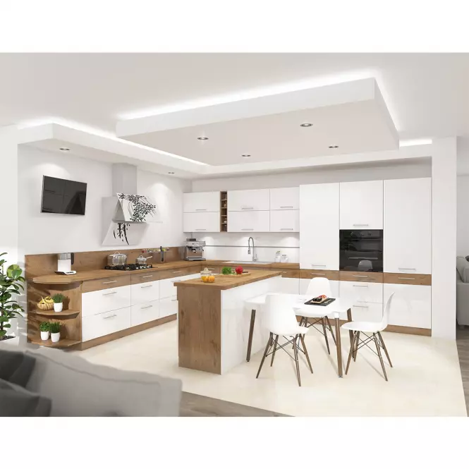 Kuchyňská skříňka Vigo HG 45G-72 1F, bílá/dub lancelot,4