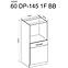 Kuchyňská skříňka Vigo HG 60DP-145 1F BB, bílá/dub lancelot  ,2