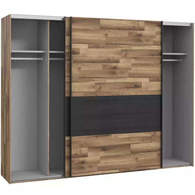 Šatní skříň Jakobina 270cm Dub/Černá