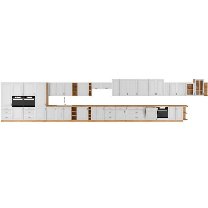 Kuchyňská skříňka Stilo, bílá/dub artisan, 60DKS-210 3S 1F