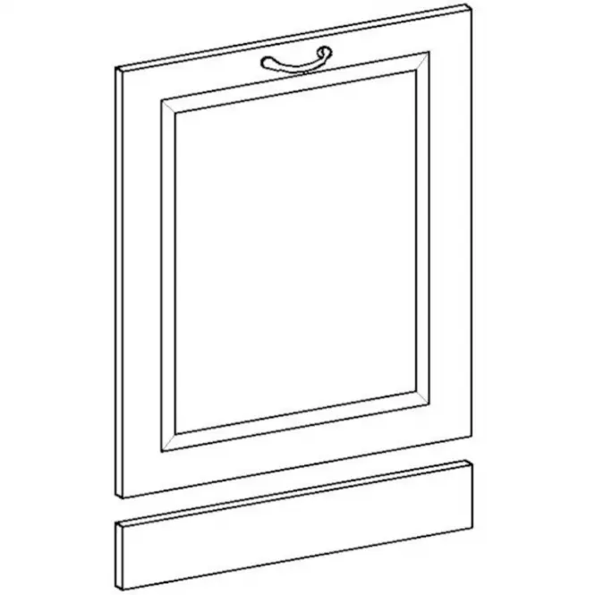 Dvířka pro vestavnou myčku Stilo, bílá/dub artisan, ZM 570X596,2