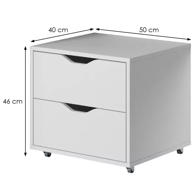 Kontejner Mati 50cm Bílý,2