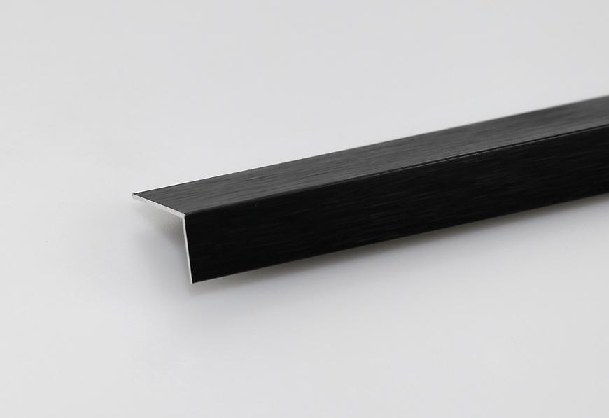 Rohový Profil ALU Kartáčovaný Černý 10x10x1000