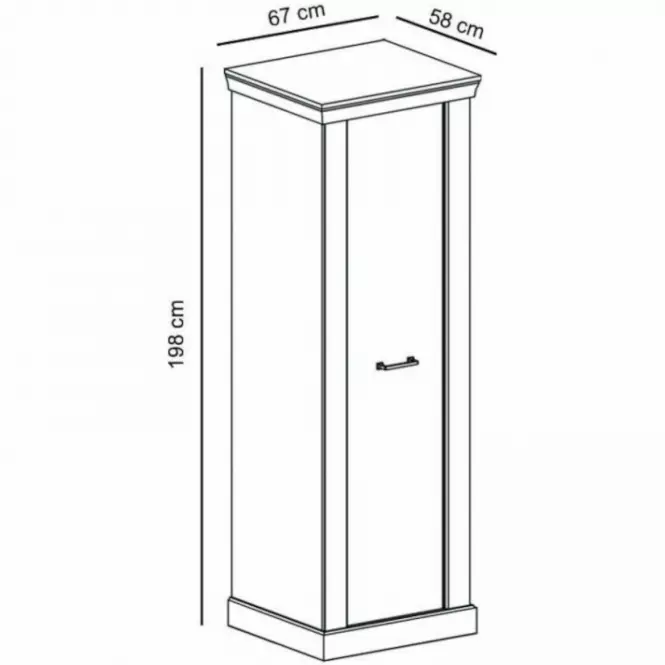 Skříň Antica 67cm Dub Kraft Zlatý,3