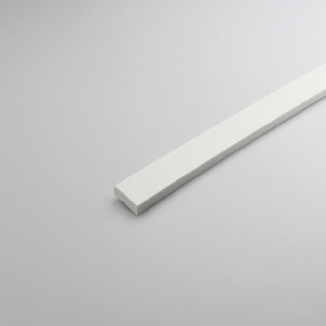 Profil plohý PVC bílý 13x1000