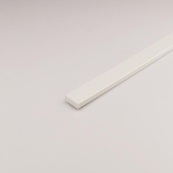 Profil plohý PVC bílý 19x1000