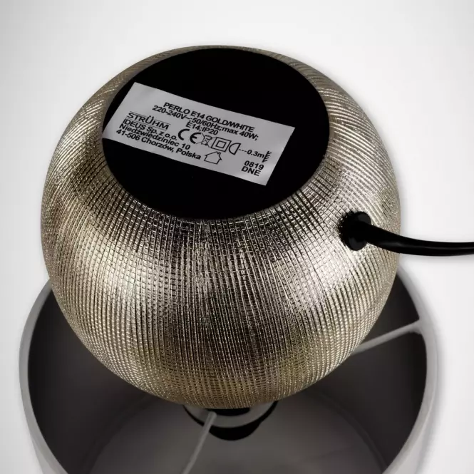 Svítidlo Perlo E14 gold/bílý 03291 LB