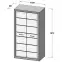 Skříň 103 cm Lenox Bílý Lesk/Beton,3