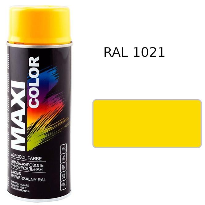 Sprej Maxi Color RAL1021 400ml / BAUMAX