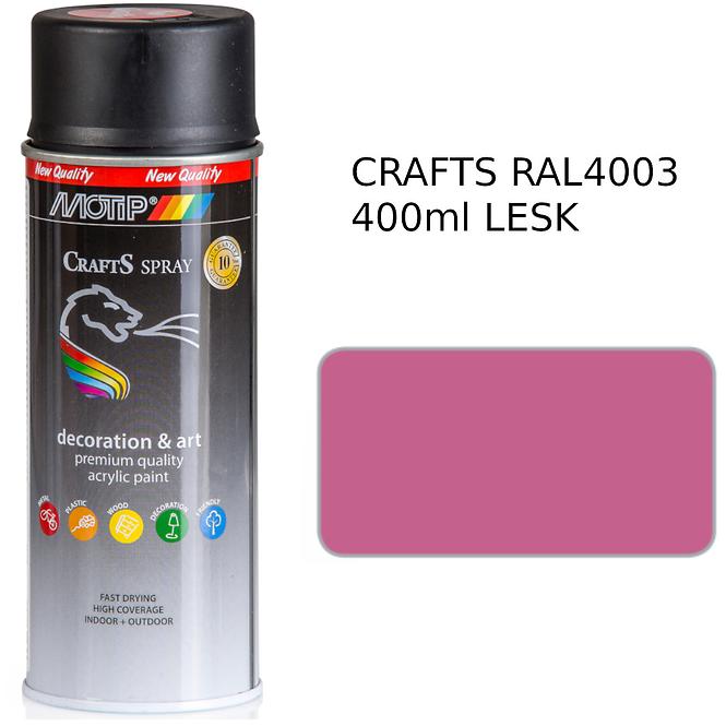 Sprej Crafts růžový RAL4003 400ml