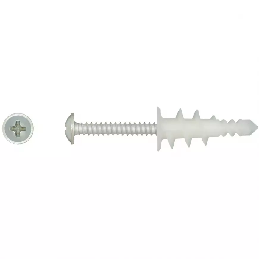 Hmoždinka závrtná DRA-01 do sádrokartonu - nylon + vrut; 3,9 x 32 mm; (100 ks/bal.)