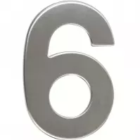 Nerezové číslo 2D stříbrné 6 RN.95L
