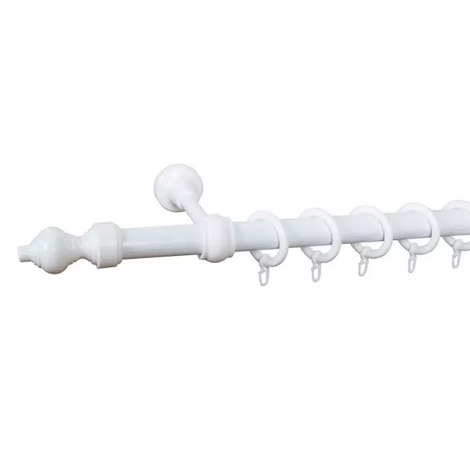 Koľajnicová garniža 28mm 240cm bílá