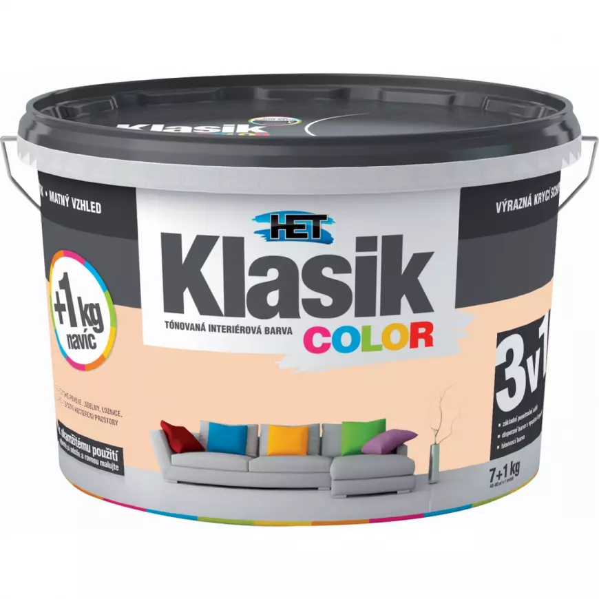Het Klasik Color 0728 oranž broskvový 7+1kg