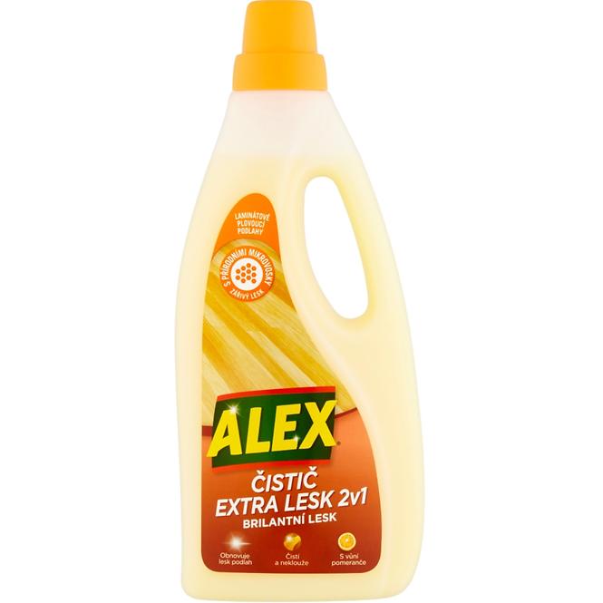 Čistič ALEX extra lesk 2v1 s vůní pomeranče 750 ml