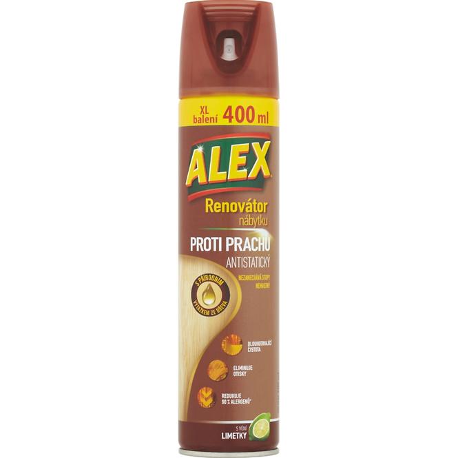 Renovátor nábytku ALEX proti prachu antistatický s vůní limetky 400 ml