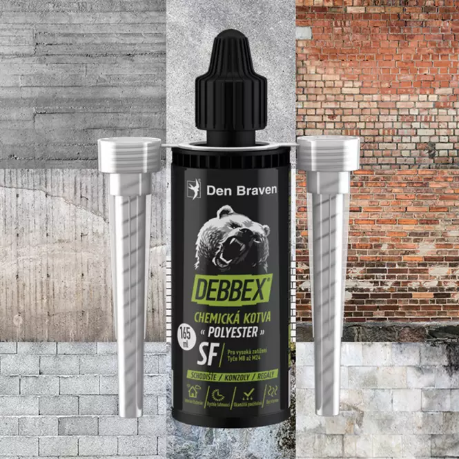 Den Braven chemická kotva bez styrenu DEBBEX POLYESTER SF 165 ml