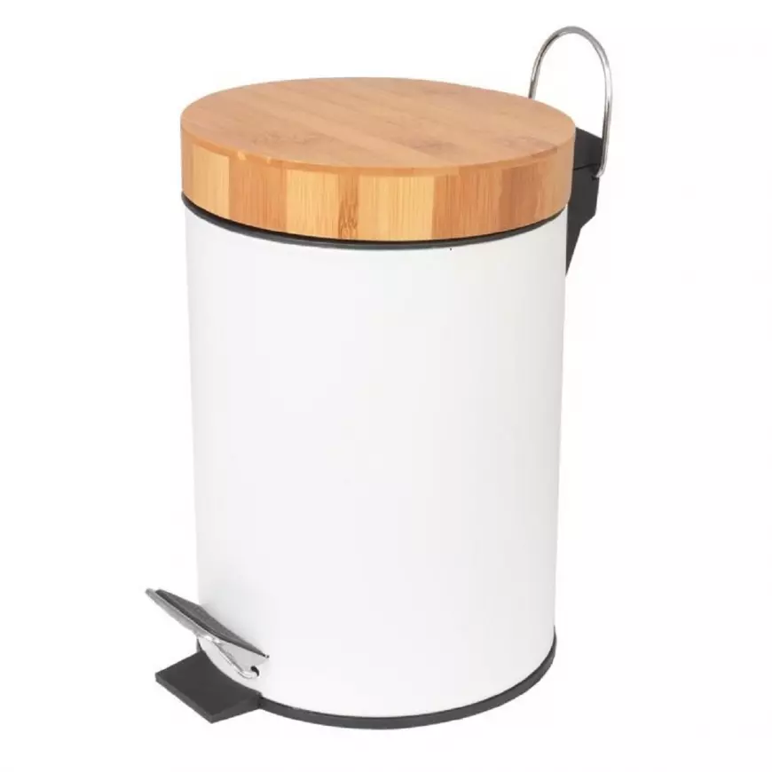 Odpadkový koš bílý bambus Bin-Wht 3l