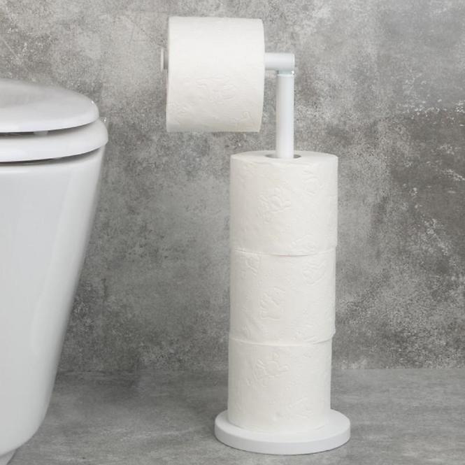 Stojan na toaletní papír bílý