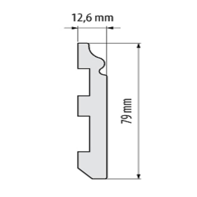 Podlahová lišta Elegance LPC-07-101 bílá mat