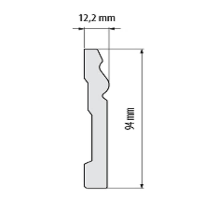 Podlahová lišta Elegance LPC-08-101 bílá mat