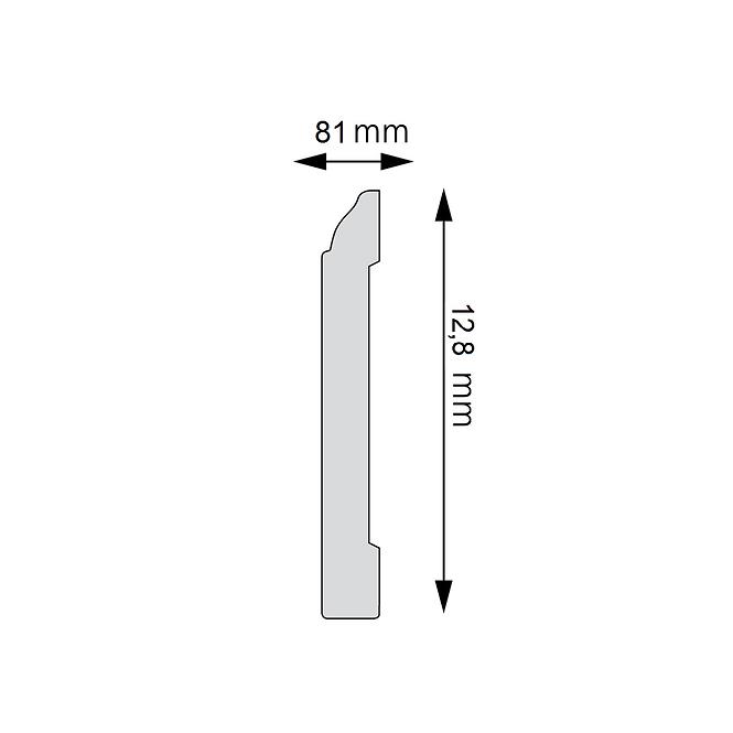 Podlahová lišta Elegance LPC-15-101 bílá mat