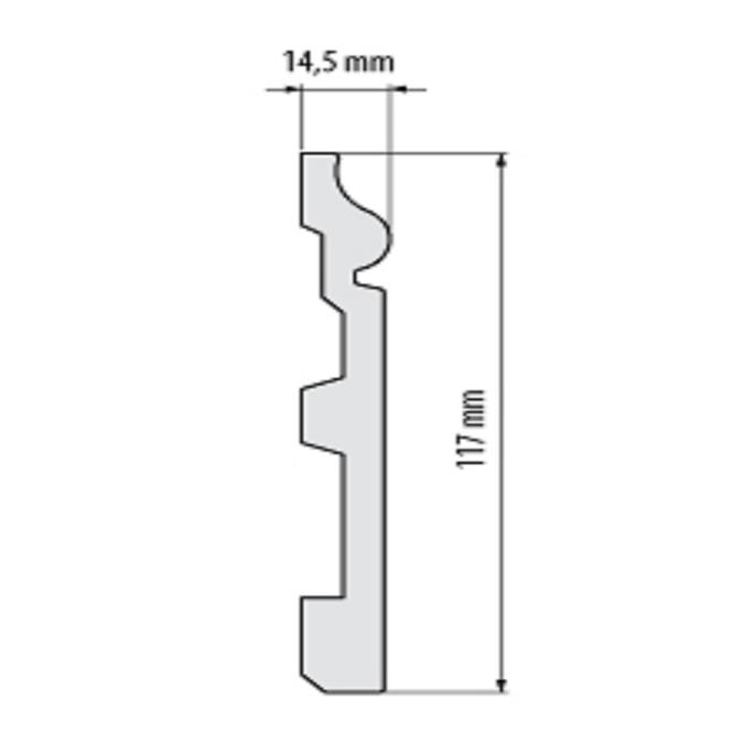 Podlahová lišta Elegance LPC-22-101 bílá mat,2