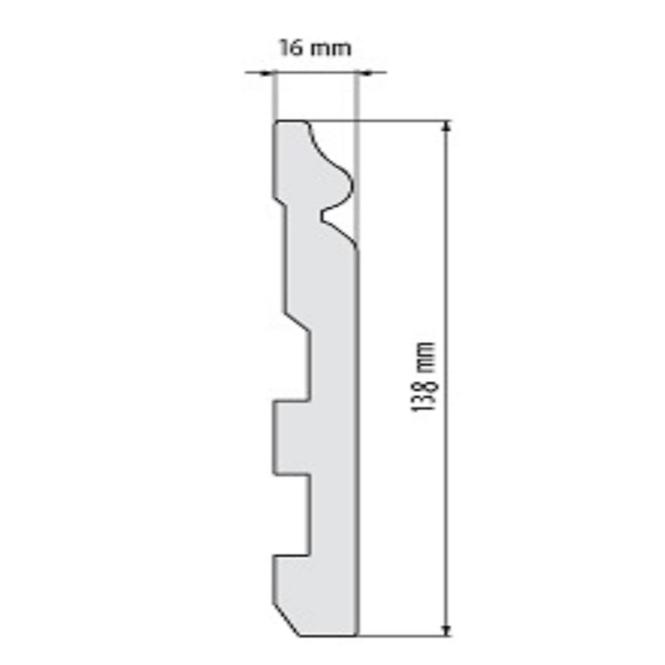 Podlahová lišta Elegance LPC-24-101 bílá mat,2