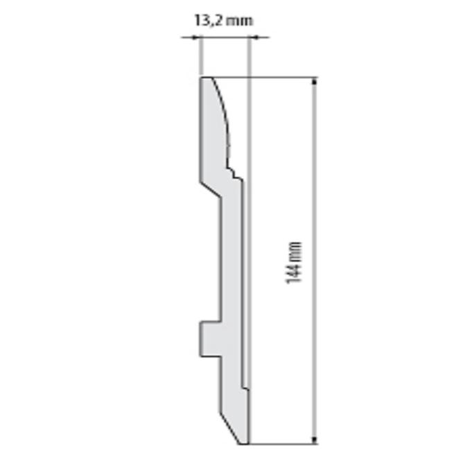 Podlahová lišta Elegance LPC-25-101 bílá mat