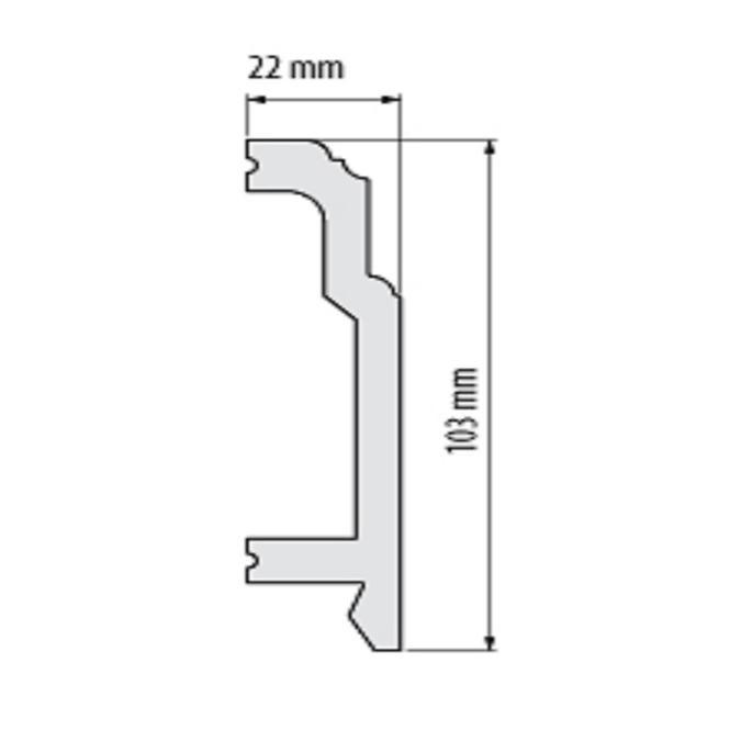 Podlahová lišta Elegance LPC-26-101 bílá mat