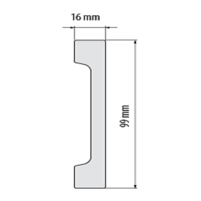Podlahová lišta Elegance LPC-29-101 bílá mat