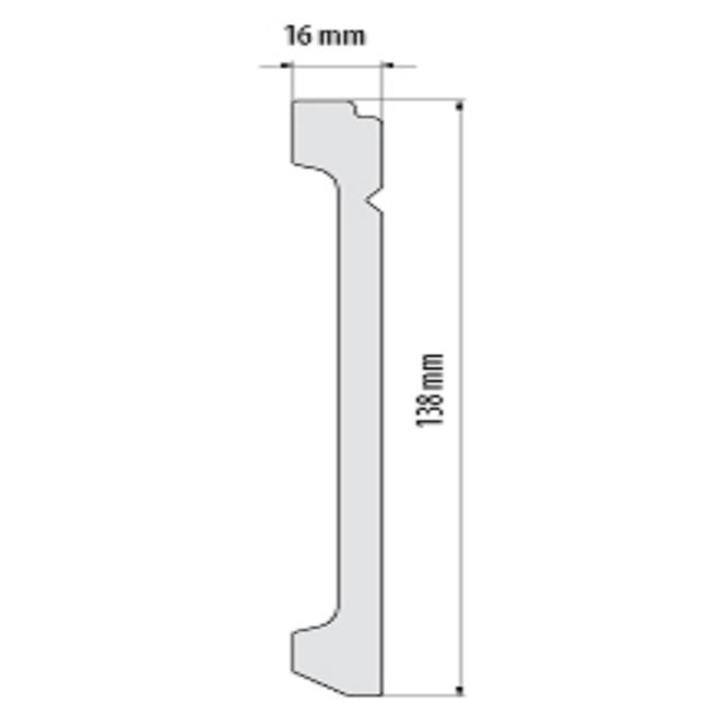 Podlahová lišta Elegance LPC-30-101 bílá mat