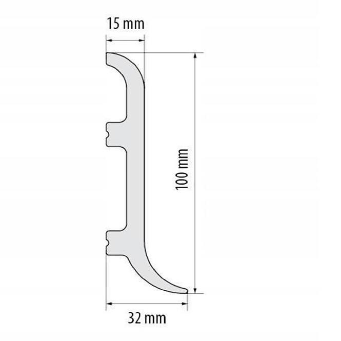 Podlahová lišta Elegance LPC-40-101 bílá mat