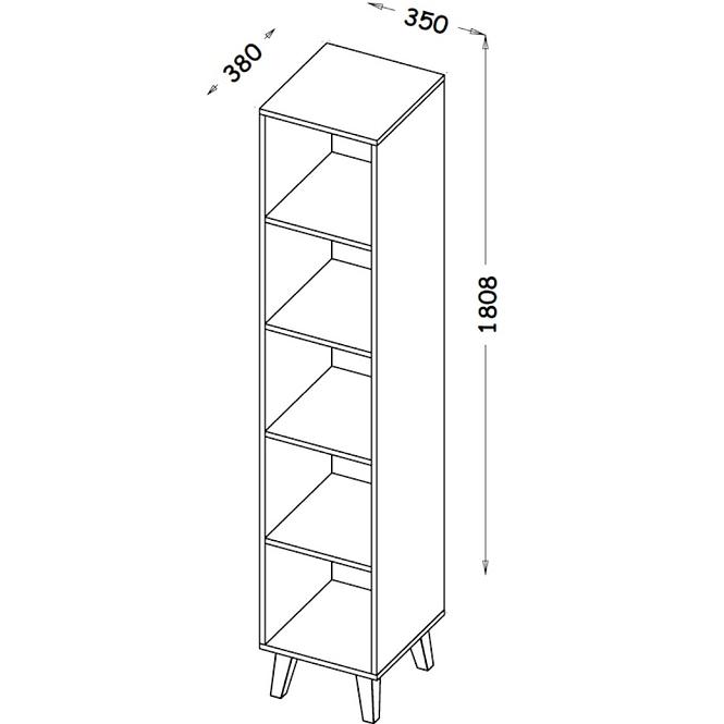 Regál Werso 35cm Riviera/Bílý Bryl/Antrac